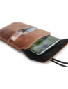 Wholesale LURESKO VISSA 4XL leather case for neck 170x80x9mm (vintage brown with white thread) - LUR61 - {ean13} - Hurt