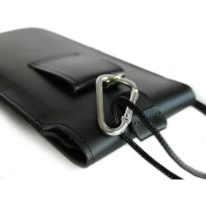 Wholesale LURESKO Vissa S leather case for neck S 144x71x9mm - BLACK - LUR62 - {ean13} - Hurt