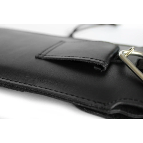 Skórzane etui LURESKO Vissa S na szyję S 144x71x9mm - BLACK