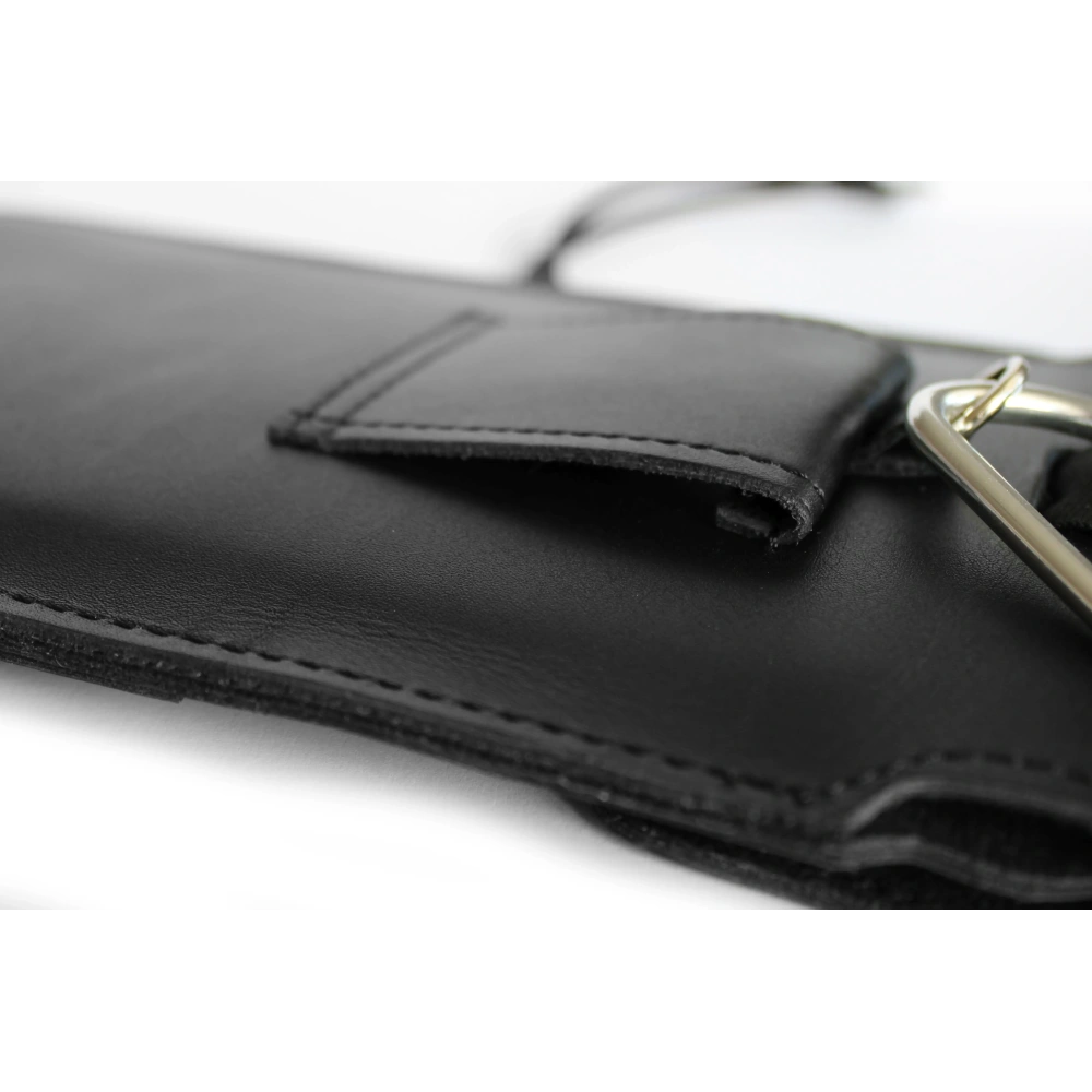 Wholesale LURESKO Vissa S leather case for neck S 144x71x9mm - BLACK - LUR62 - {ean13} - Hurt