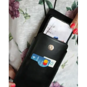 Hurtownia GSM - LURESKO Vissa S husă din piele pentru gât S 144x71x9mm - NEGRU - LUR62 - {ean13} - Hurt