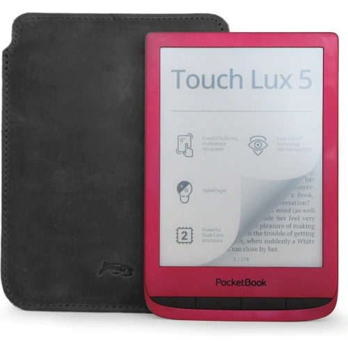 Skórzane etui LURESKO MASTER S na ebook 162x113x9mm (szary vintage)