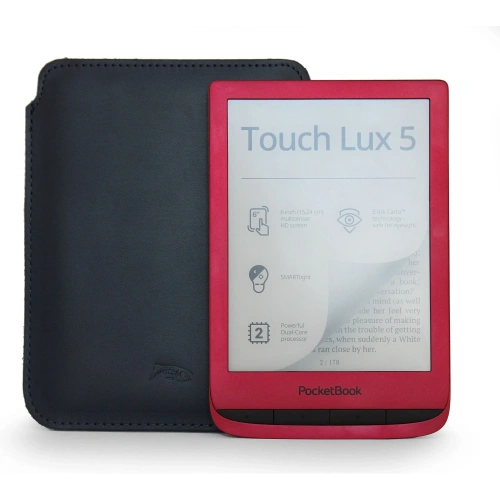 Skórzane etui LURESKO MASTER S na ebook 162x113x9mm (granatowy gładki)