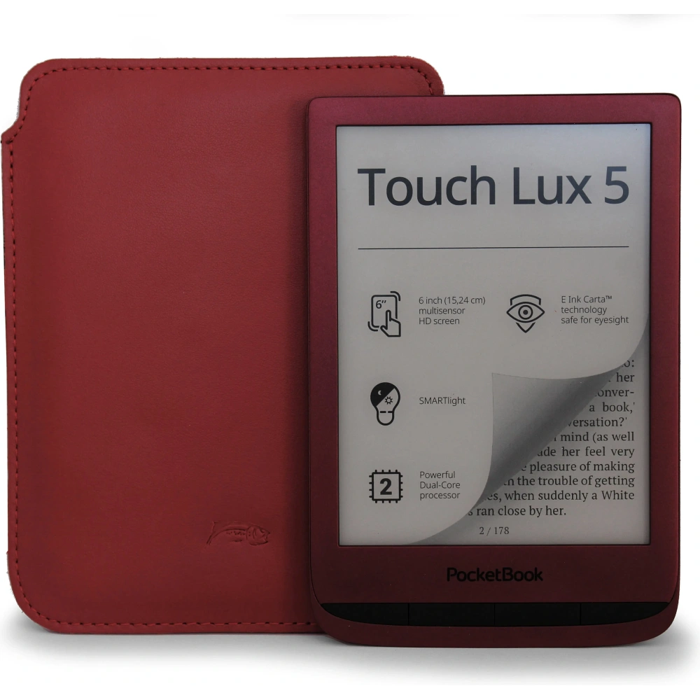 Hurtownia GSM - Husa din piele LURESKO MASTER S pentru ebook 162x113x9mm (roșie netedă) - LUR66 - {ean13} - Hurt