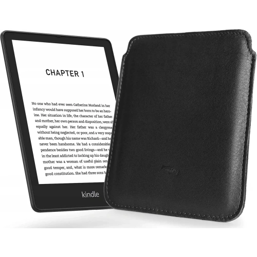 Skórzane etui LURESKO MASTER S na ebook 162x113x9mm (czarny gładki czarna nić)