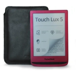 Wholesale LURESKO MASTER S leather case for ebook 162x113x9mm (black smooth with black thread) - LUR67 - {ean13} - Hurt