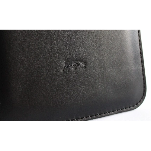 Skórzane etui LURESKO MASTER S na ebook 162x113x9mm (czarny gładki czarna nić)