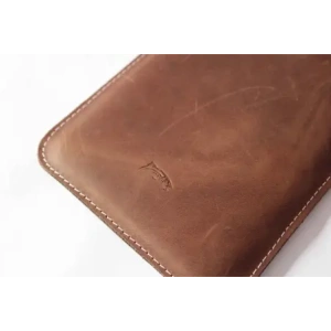Wholesale LURESKO MASTER S leather case for ebook 162x113x9mm (vintage brown with white thread) - LUR68 - {ean13} - Hurt