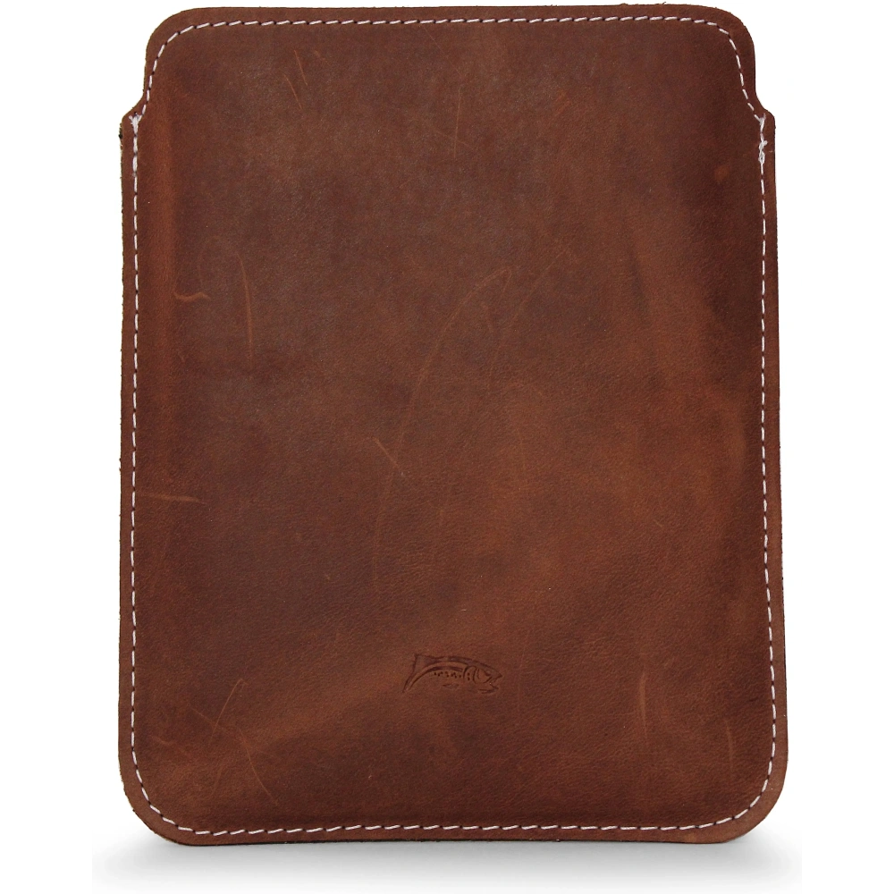 Wholesale LURESKO MASTER S leather case for ebook 162x113x9mm (vintage brown with white thread) - LUR68 - {ean13} - Hurt