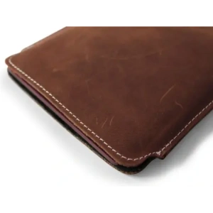 Wholesale LURESKO MASTER S leather case for ebook 162x113x9mm (vintage brown with white thread) - LUR68 - {ean13} - Hurt