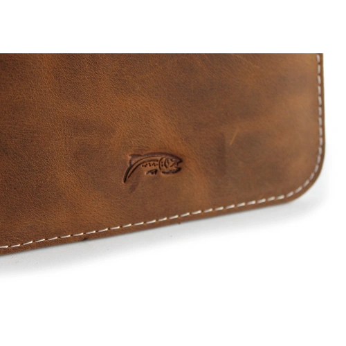 Skórzane etui LURESKO MASTER S na ebook 162x113x9mm (brąz vintage  biała nić)