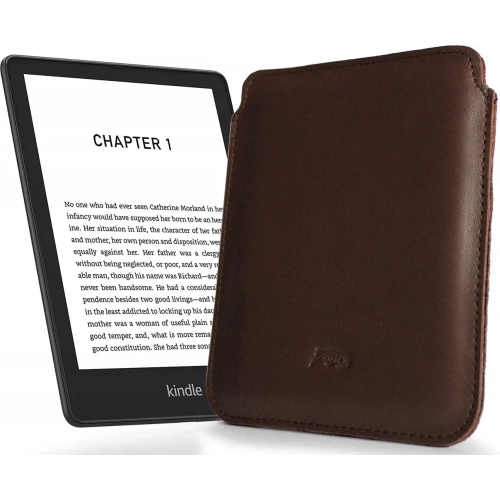Skórzane etui LURESKO MASTER S na ebook 162x113x9mm (brązowy gładki)