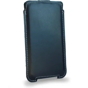 Wholesale LURESKO SOFIJA XXXL leather case universal with strap closure (smooth navy blue with white thread) - LUR72 - {ean13} - Hurt