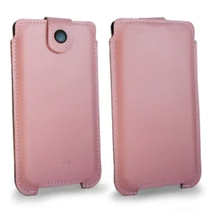 Wholesale LURESKO SOFIJA XXXL leather case universal with a strap (smooth pink with white thread) - LUR71 - {ean13} - Hurt