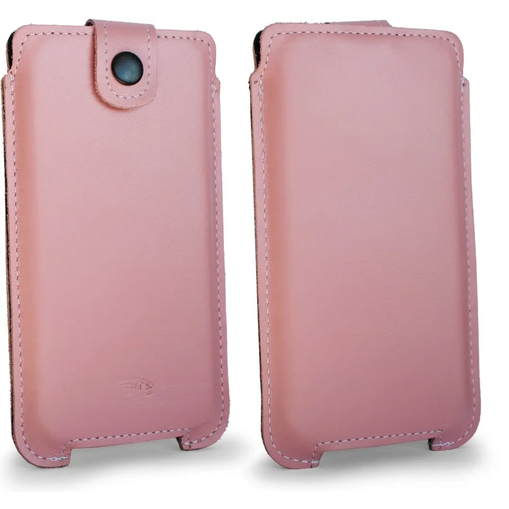Wholesale LURESKO SOFIJA XXXL leather case universal with a strap (smooth pink with white thread) - LUR71 - {ean13} - Hurt