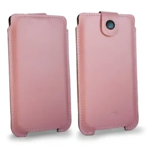 Wholesale LURESKO SOFIJA XXXL leather case universal with a strap (smooth pink with white thread) - LUR71 - {ean13} - Hurt