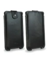Wholesale LURESKO SOFIJA XXXL leather case universal with a strap closure (black smooth with white thread) - LUR74 - {ean13} - Hurt