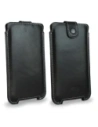 Wholesale LURESKO SOFIJA XXXL leather case universal with a strap closure (black smooth with white thread) - LUR74 - {ean13} - Hurt