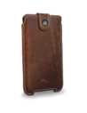 Wholesale LURESKO SOFIJA XXXL leather case universal with a strap closure (vintage brown with white thread) - LUR75 - {ean13} - Hurt