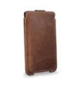 Wholesale LURESKO SOFIJA XXXL leather case universal with a strap closure (vintage brown with white thread) - LUR75 - {ean13} - Hurt