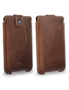 Wholesale LURESKO SOFIJA XXXL leather case universal with a strap closure (vintage brown with white thread) - LUR75 - {ean13} - Hurt