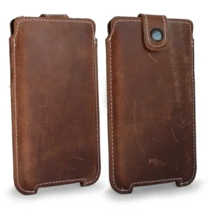 Wholesale LURESKO SOFIJA XXXL leather case universal with a strap closure (vintage brown with white thread) - LUR75 - {ean13} - Hurt