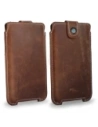 Wholesale LURESKO SOFIJA XXXL leather case universal with a strap closure (vintage brown with white thread) - LUR75 - {ean13} - Hurt