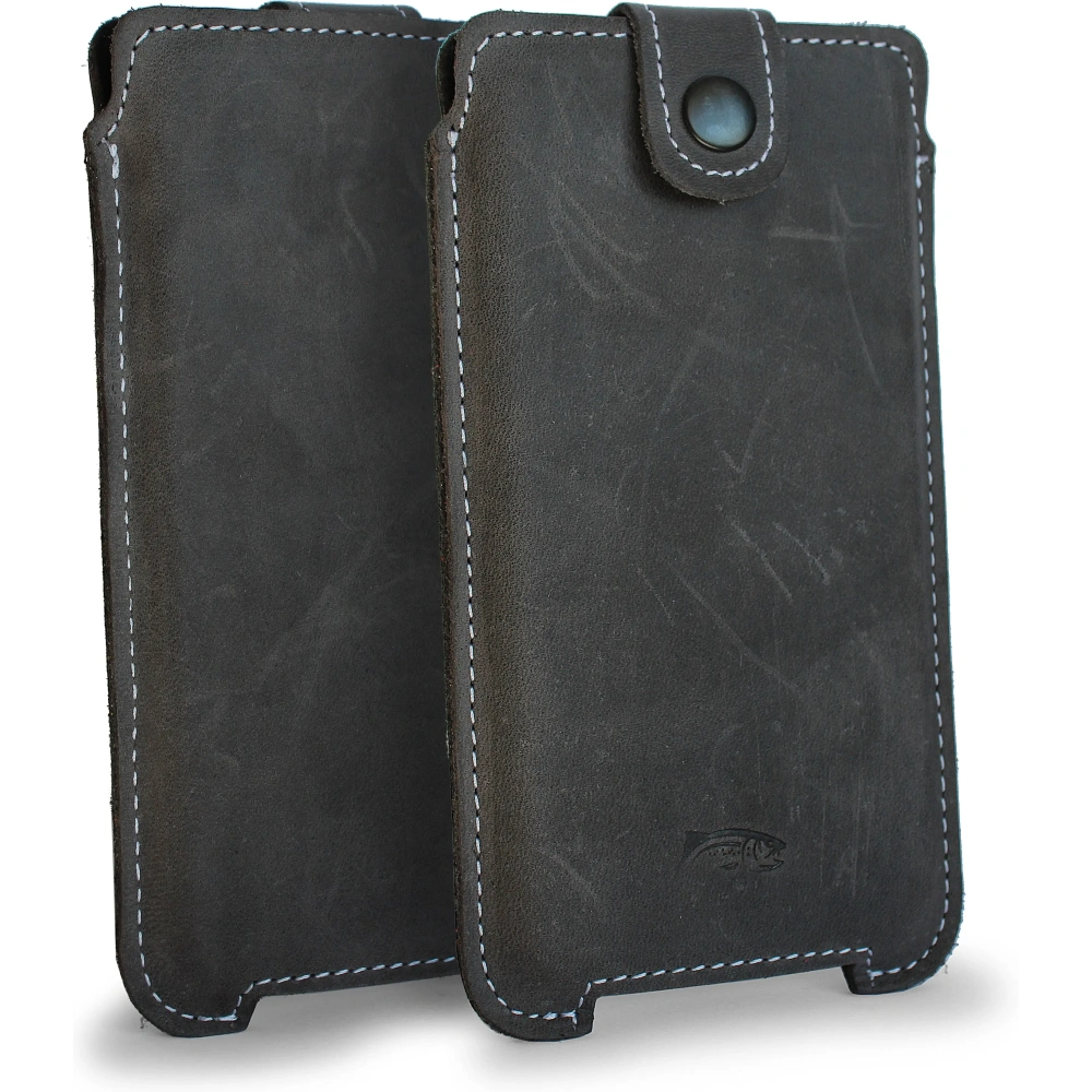 Wholesale LURESKO SOFIJA XXL leather case universal with a strap (gray vintage with white thread) - LUR76 - {ean13} - Hurt