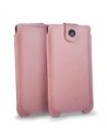 Wholesale LURESKO SOFIJA XXL leather case universal with strap closure (smooth pink with white thread) - LUR77 - {ean13} - Hurt