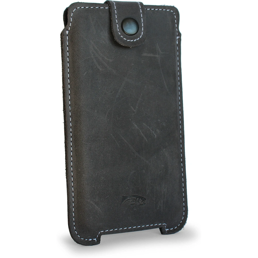Wholesale LURESKO SOFIJA XXL leather case universal with a strap (gray vintage with white thread) - LUR76 - {ean13} - Hurt
