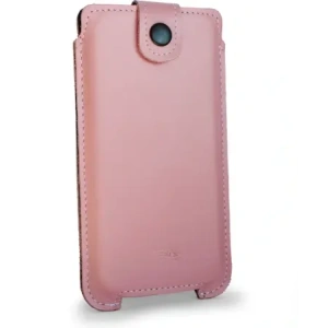 Wholesale LURESKO SOFIJA XXL leather case universal with strap closure (smooth pink with white thread) - LUR77 - {ean13} - Hurt