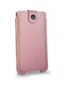 Wholesale LURESKO SOFIJA XXL leather case universal with strap closure (smooth pink with white thread) - LUR77 - {ean13} - Hurt
