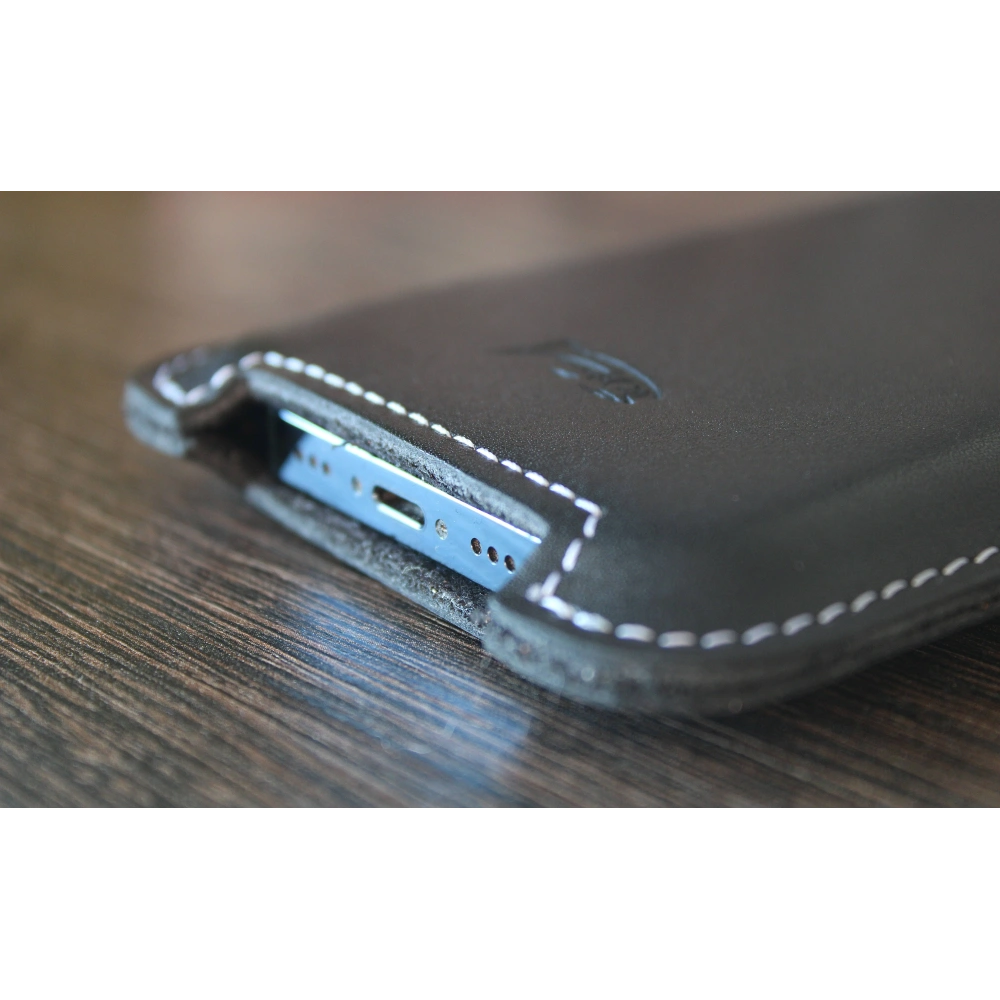 Wholesale LURESKO SOFIJA XXL leather case universal with a strap (gray vintage with white thread) - LUR76 - {ean13} - Hurt