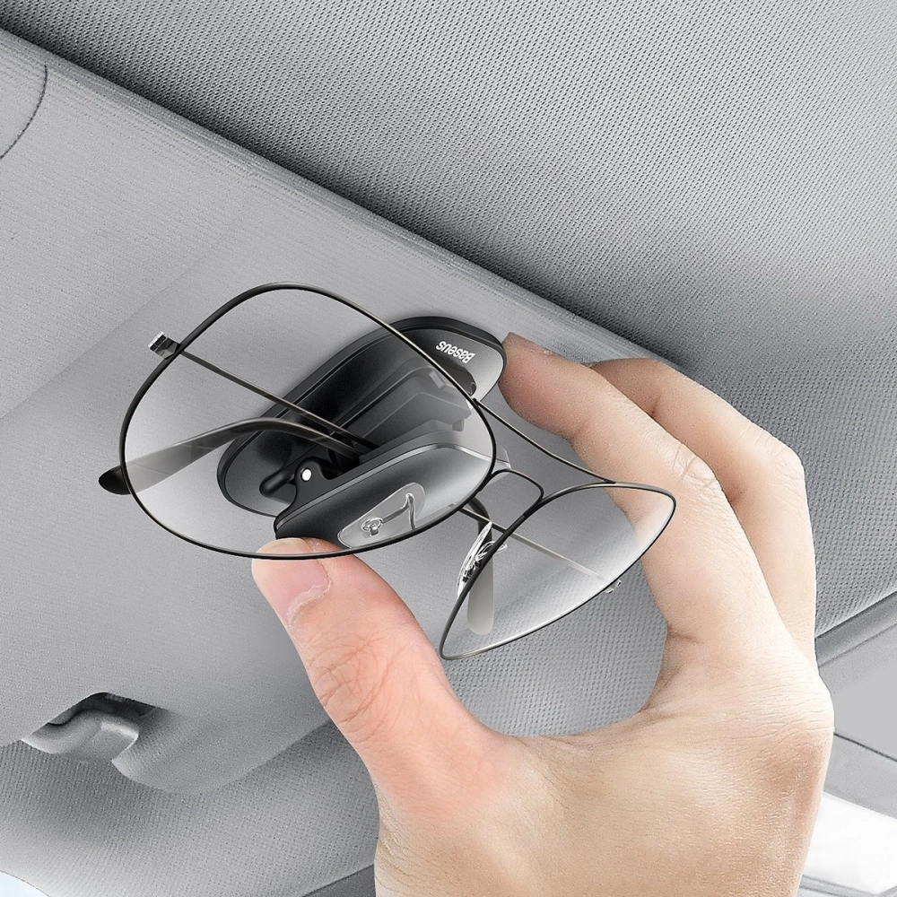 Wholesale Baseus Platinum Vehicle Eyewear Clip (Paste type) (black) - BSU1450BLK - {ean13} - Hurt