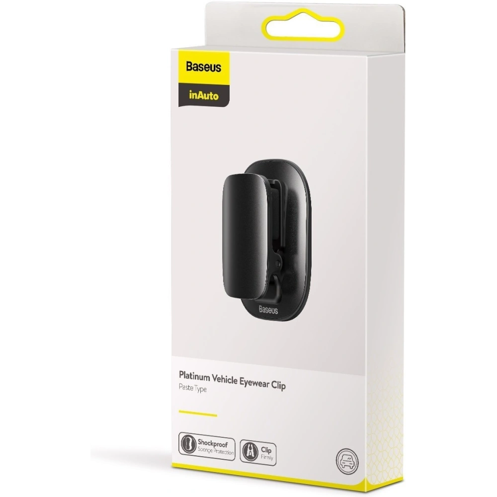 Wholesale Baseus Platinum Vehicle Eyewear Clip (Paste type) (black) - BSU1450BLK - {ean13} - Hurt