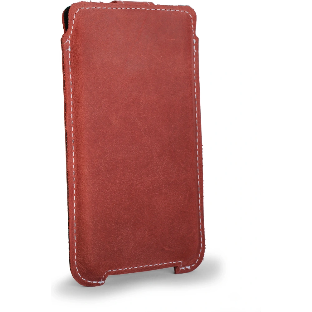 Wholesale LURESKO SOFIJA XXL leather case universal with strap closure (red vintage white thread) - LUR79 - {ean13} - Hurt