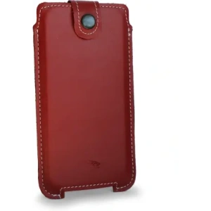 Wholesale LURESKO SOFIJA XXL leather case universal with a strap (red smooth with white thread) - LUR80 - {ean13} - Hurt