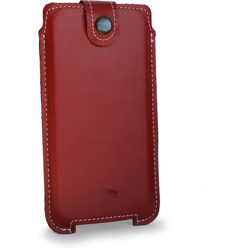 Wholesale LURESKO SOFIJA XXL leather case universal with a strap (red smooth with white thread) - LUR80 - {ean13} - Hurt