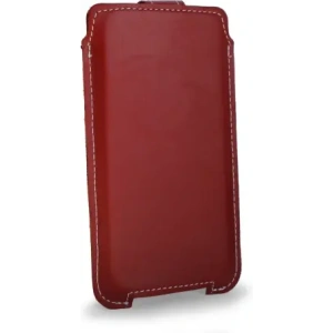Wholesale LURESKO SOFIJA XXL leather case universal with a strap (red smooth with white thread) - LUR80 - {ean13} - Hurt
