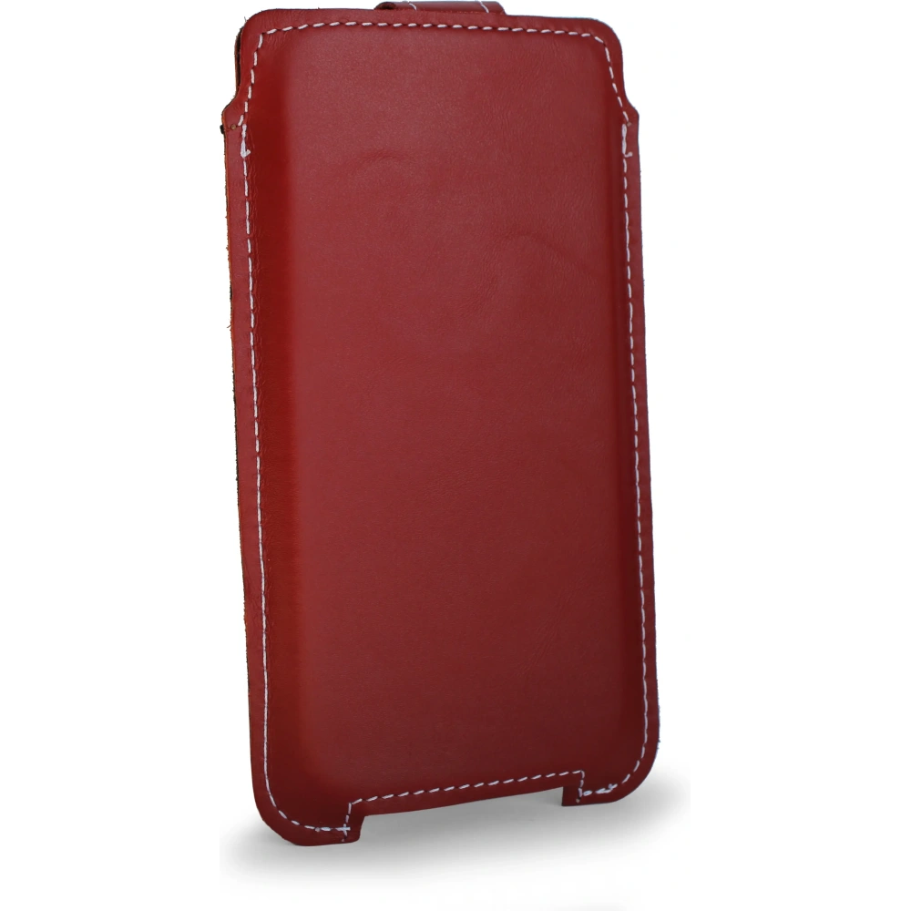 Wholesale LURESKO SOFIJA XXL leather case universal with a strap (red smooth with white thread) - LUR80 - {ean13} - Hurt