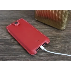 Wholesale LURESKO SOFIJA XXL leather case universal with a strap (red smooth with white thread) - LUR80 - {ean13} - Hurt