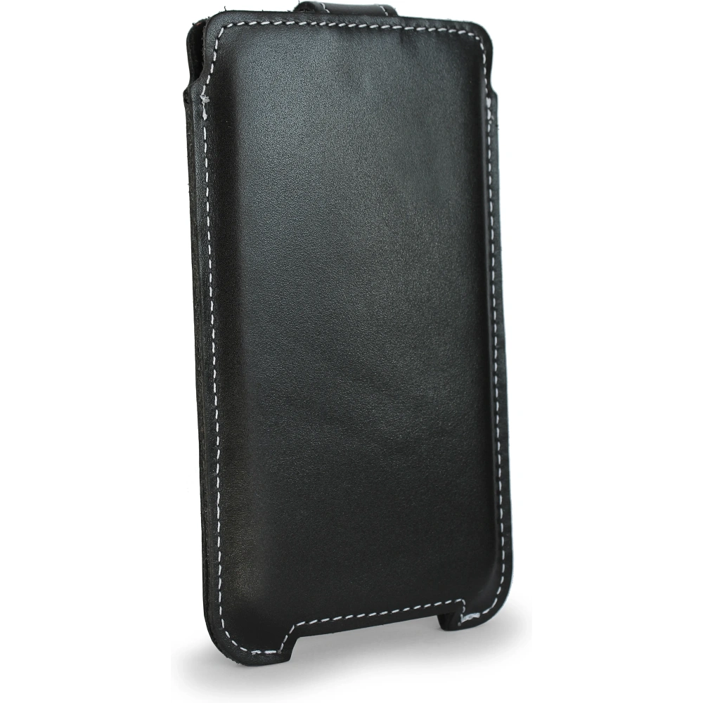 Hurtownia GSM - LURESKO SOFIJA XXL Ledertasche universal mit Riemenverschluss (schwarz glatt mit weißem Faden) - LUR81 - {ean13} - Hurt