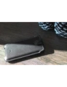 Hurtownia GSM - Husa din piele LURESKO SOFIJA XXL universală cu închidere prin curea (neagră netedă cu fir alb) - LUR81 - {ean13} - Hurt