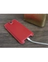 Hurtownia GSM - Husa din piele LURESKO SOFIJA XXL universală cu închidere prin curea (neagră netedă cu fir alb) - LUR81 - {ean13} - Hurt