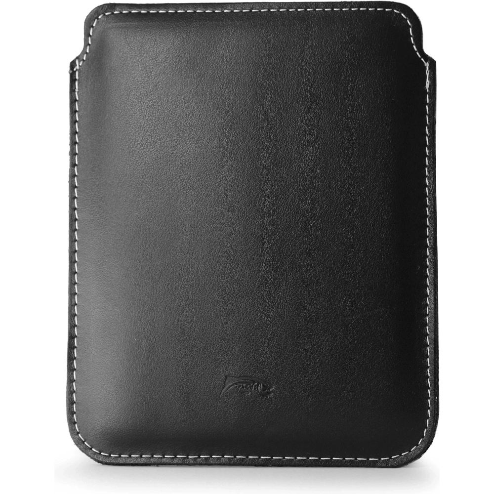 Wholesale LURESKO MASTER L leather case for ebook 198x139x9mm (black smooth with white thread) (INK) - LUR84 - {ean13} - Hurt
