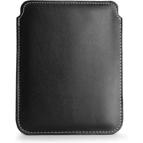 Skórzane etui LURESKO MASTER L na ebook 198x139x9mm (czarny gładki biała nić) (INK)