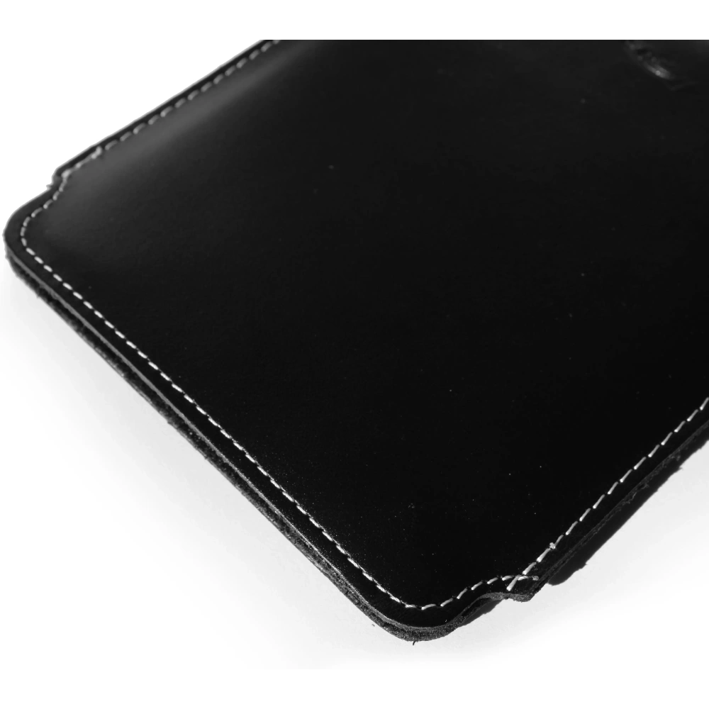 Wholesale LURESKO MASTER L leather case for ebook 198x139x9mm (black smooth with white thread) (INK) - LUR84 - {ean13} - Hurt