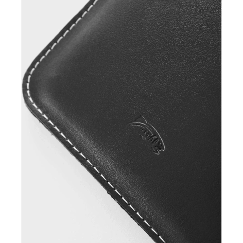 Skórzane etui LURESKO MASTER L na ebook 198x139x9mm (czarny gładki biała nić) (INK)