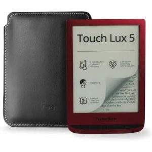 Wholesale LURESKO MASTER L leather case for ebook 198x139x9mm (black smooth with white thread) (INK) - LUR84 - {ean13} - Hurt