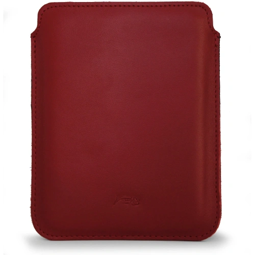 Skórzane etui LURESKO MASTER L na ebook 198x139x9mm (czerwony gładki) (INK)